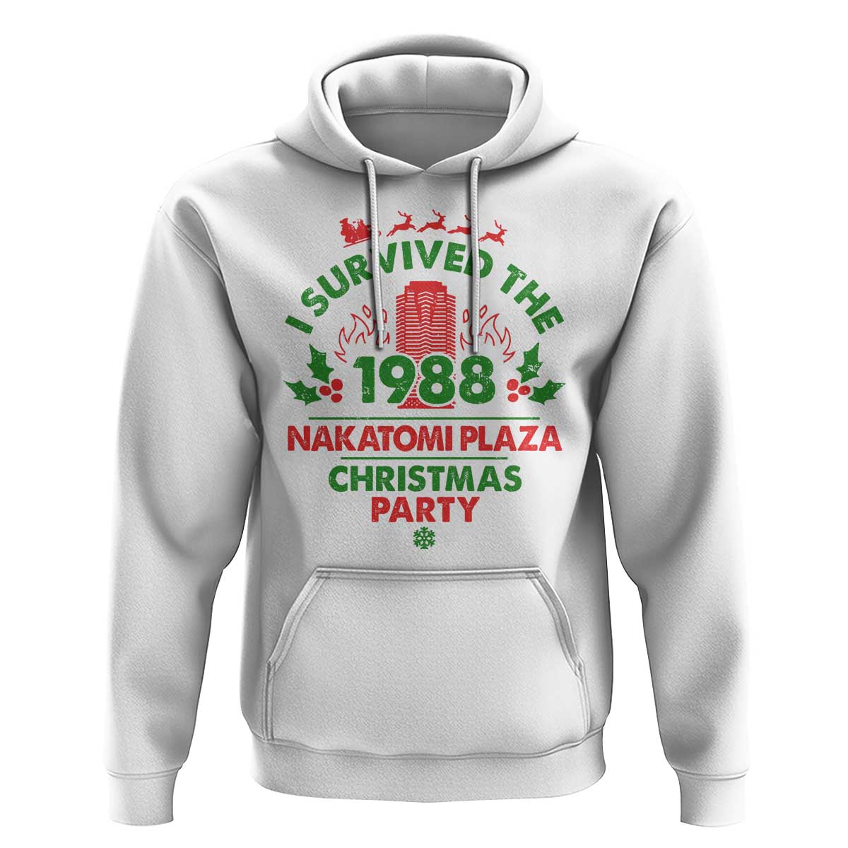 I Survived The 1988 Nakatomi Plaza Christmas Party Hoodie Vintage Mistletoe