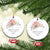 Personalized First Christmas Married 2024 Christmas Ornament Custom Name Couple Vintage Rose Flowers - Wonder Print Shop