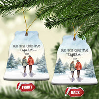 Our First Christmas Together 2024 Snow Christmas Ornament - Wonder Print Shop
