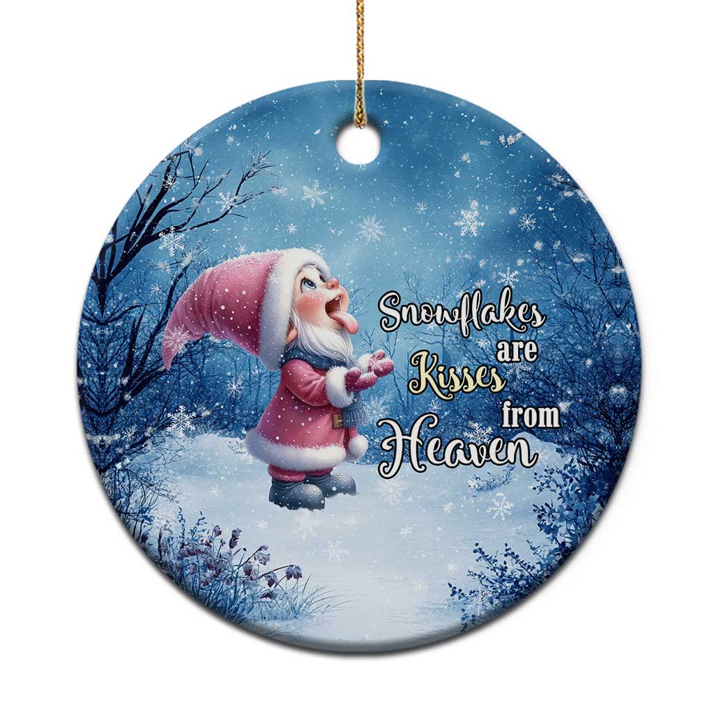 Xmas Snowflakes Are Kisses From Heaven Christmas Ornament Gnomes Winter Solstice - Wonder Print Shop