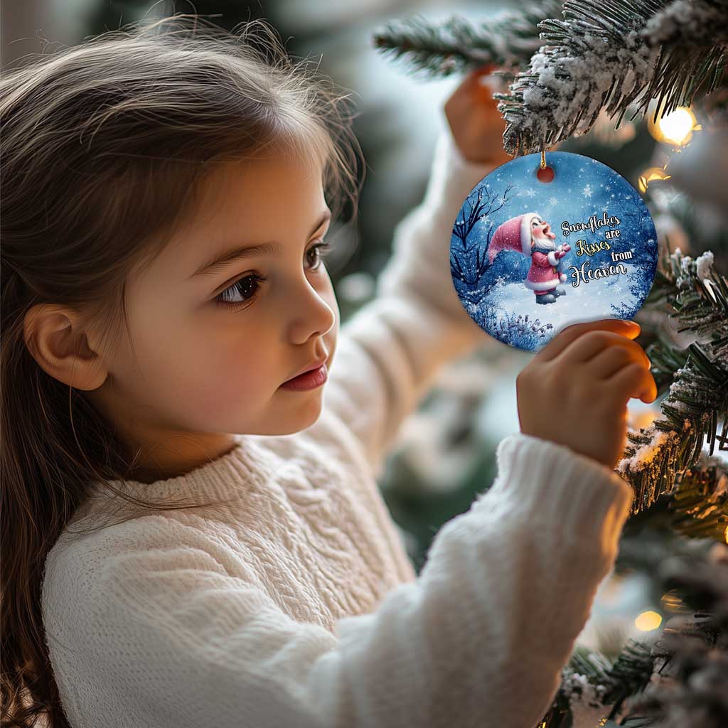 Xmas Snowflakes Are Kisses From Heaven Christmas Ornament Gnomes Winter Solstice - Wonder Print Shop