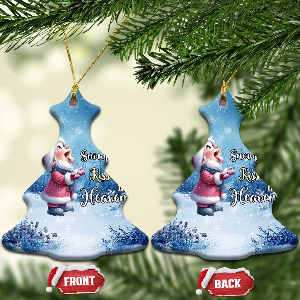 Xmas Snowflakes Are Kisses From Heaven Christmas Ornament Gnomes Winter Solstice - Wonder Print Shop