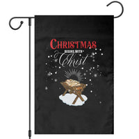 Christmas Begins With Christ Garden Flag Christian Christmas Jesus God - Wonder Print Shop