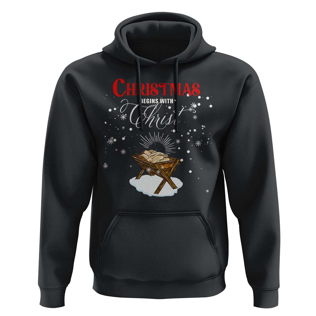 Christmas Begins With Christ Hoodie Christian Christmas Jesus God