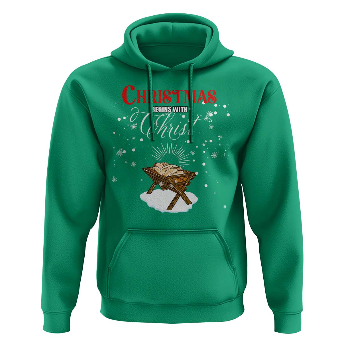 Christmas Begins With Christ Hoodie Christian Christmas Jesus God