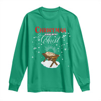 Christmas Begins With Christ Long Sleeve Shirt Christian Christmas Jesus God
