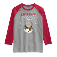 Christmas Begins With Christ Raglan Shirt Christian Christmas Jesus God - Wonder Print Shop