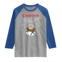 Christmas Begins With Christ Raglan Shirt Christian Christmas Jesus God - Wonder Print Shop