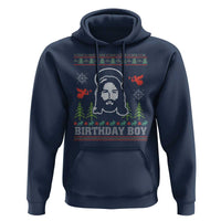 Funny Christian Christmas Hoodie Birthday Boy Jesus God Xmas Tree Angels