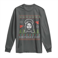 Funny Christian Christmas Long Sleeve Shirt Birthday Boy Jesus God Xmas Tree Angels