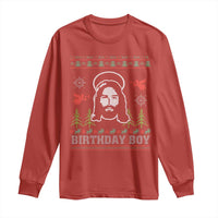 Funny Christian Christmas Long Sleeve Shirt Birthday Boy Jesus God Xmas Tree Angels