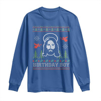Funny Christian Christmas Long Sleeve Shirt Birthday Boy Jesus God Xmas Tree Angels