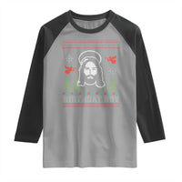 Funny Christian Christmas Raglan Shirt Birthday Boy Jesus God Xmas Tree Angels - Wonder Print Shop