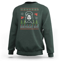 Funny Christian Christmas Sweatshirt Birthday Boy Jesus God Xmas Tree Angels - Wonder Print Shop
