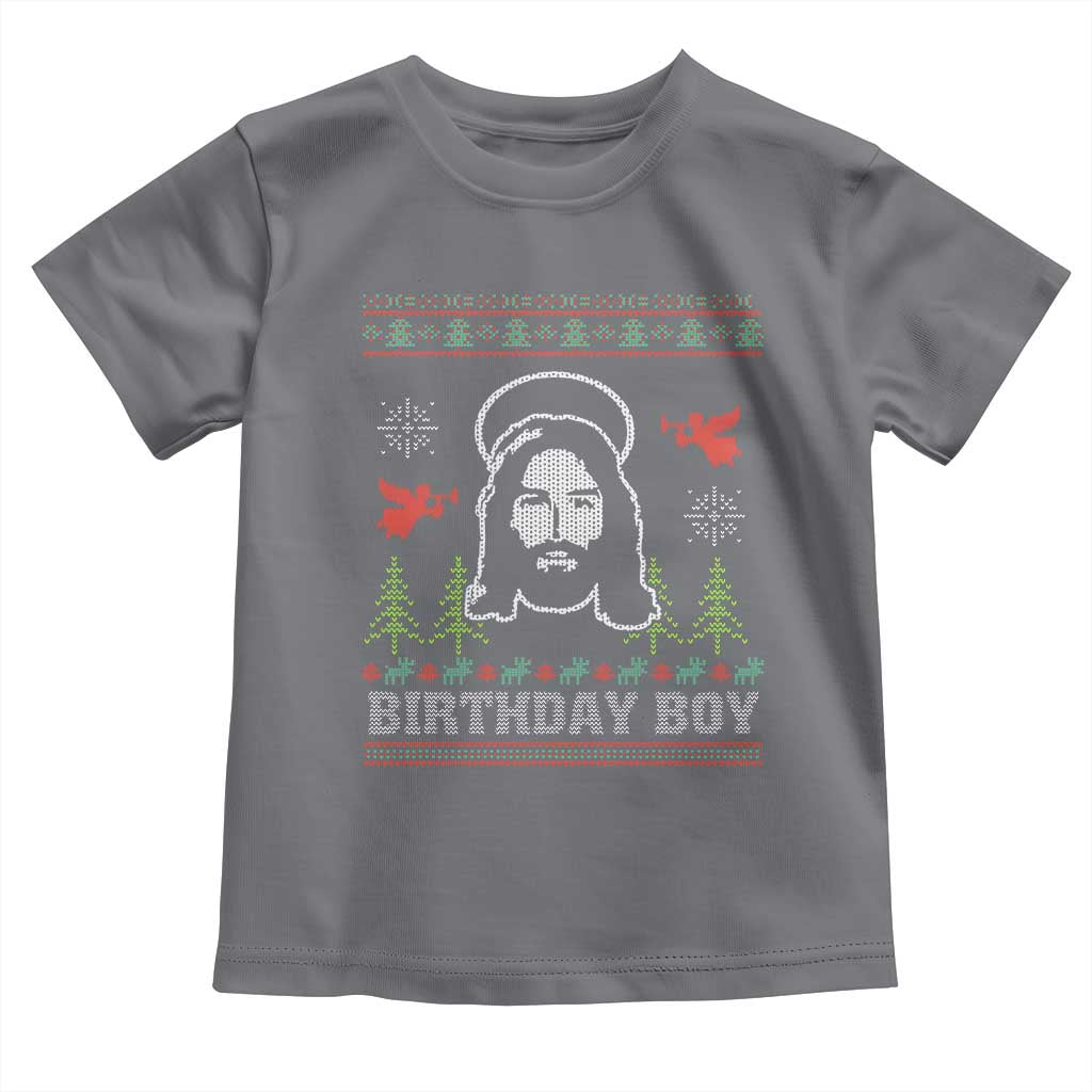 Funny Christian Christmas Toddler T Shirt Birthday Boy Jesus God Xmas Tree Angels