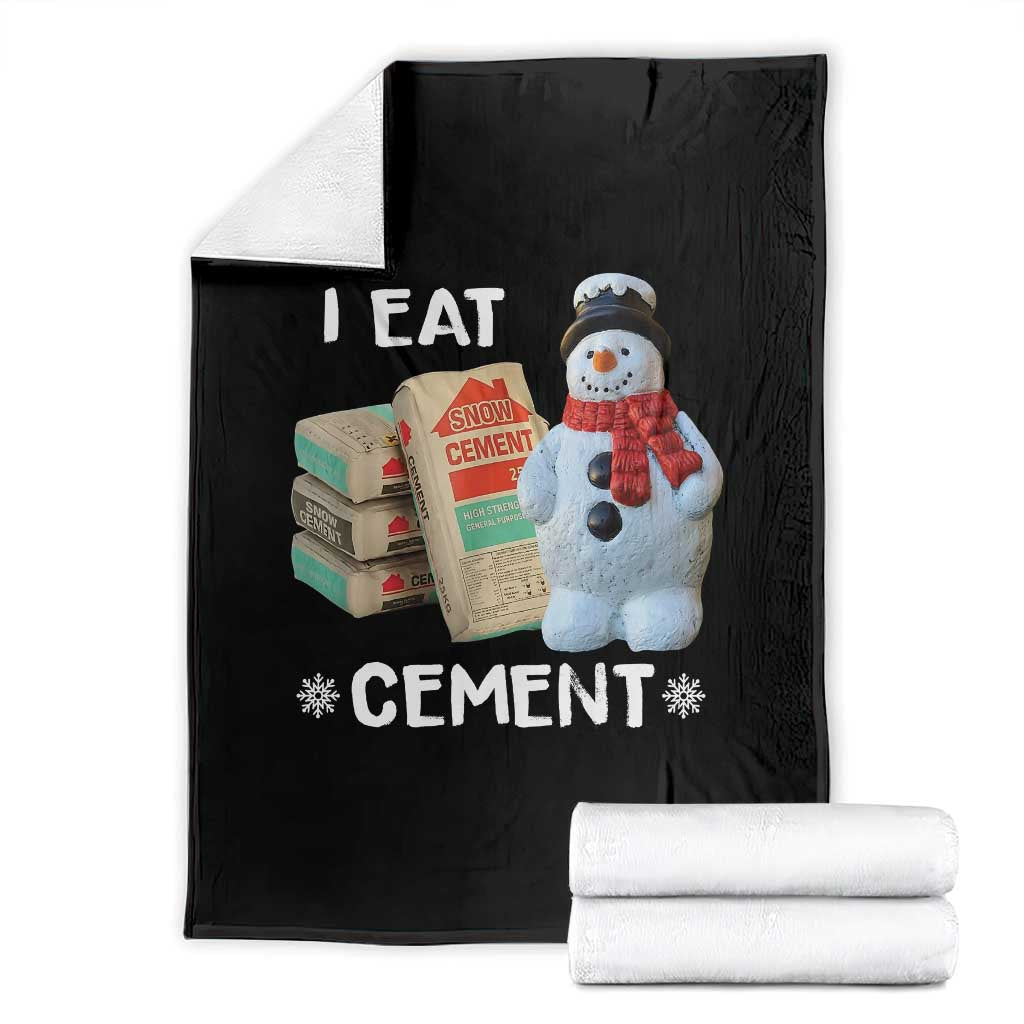 Funny Christmas I Eat Cement Throw Blanket Snowman Snow Cement Oddly Specific Dank Meme - Wonder Print Shop