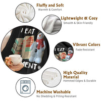 Funny Christmas I Eat Cement Throw Blanket Snowman Snow Cement Oddly Specific Dank Meme - Wonder Print Shop