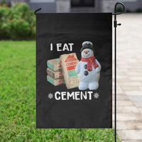 Funny Christmas I Eat Cement Garden Flag Snowman Snow Cement Oddly Specific Dank Meme - Wonder Print Shop
