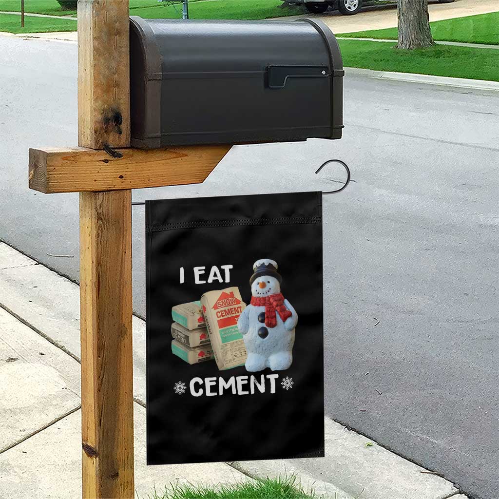 Funny Christmas I Eat Cement Garden Flag Snowman Snow Cement Oddly Specific Dank Meme - Wonder Print Shop
