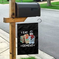 Funny Christmas I Eat Cement Garden Flag Snowman Snow Cement Oddly Specific Dank Meme - Wonder Print Shop