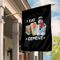Funny Christmas I Eat Cement Garden Flag Snowman Snow Cement Oddly Specific Dank Meme - Wonder Print Shop