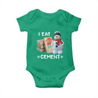 Funny Christmas I Eat Cement Baby Onesie Snowman Snow Cement Oddly Specific Dank Meme - Wonder Print Shop