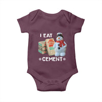 Funny Christmas I Eat Cement Baby Onesie Snowman Snow Cement Oddly Specific Dank Meme - Wonder Print Shop