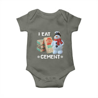 Funny Christmas I Eat Cement Baby Onesie Snowman Snow Cement Oddly Specific Dank Meme - Wonder Print Shop