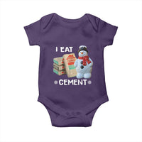 Funny Christmas I Eat Cement Baby Onesie Snowman Snow Cement Oddly Specific Dank Meme - Wonder Print Shop