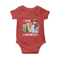 Funny Christmas I Eat Cement Baby Onesie Snowman Snow Cement Oddly Specific Dank Meme - Wonder Print Shop