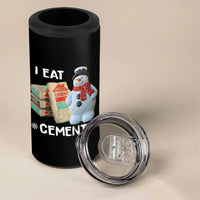 Funny Christmas I Eat Cement 4 in 1 Can Cooler Tumbler Snowman Snow Cement Oddly Specific Dank Meme - Wonder Print Shop