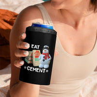 Funny Christmas I Eat Cement 4 in 1 Can Cooler Tumbler Snowman Snow Cement Oddly Specific Dank Meme - Wonder Print Shop