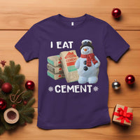 Funny Christmas I Eat Cement T Shirt Snowman Snow Cement Oddly Specific Dank Meme - Wonder Print Shop