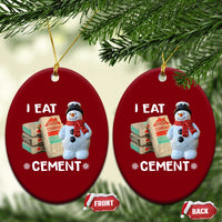 Funny Christmas I Eat Cement Ceramic Ornament Snowman Snow Cement Oddly Specific Dank Meme - Wonder Print Shop