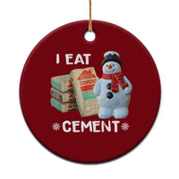 Funny Christmas I Eat Cement Ceramic Ornament Snowman Snow Cement Oddly Specific Dank Meme - Wonder Print Shop