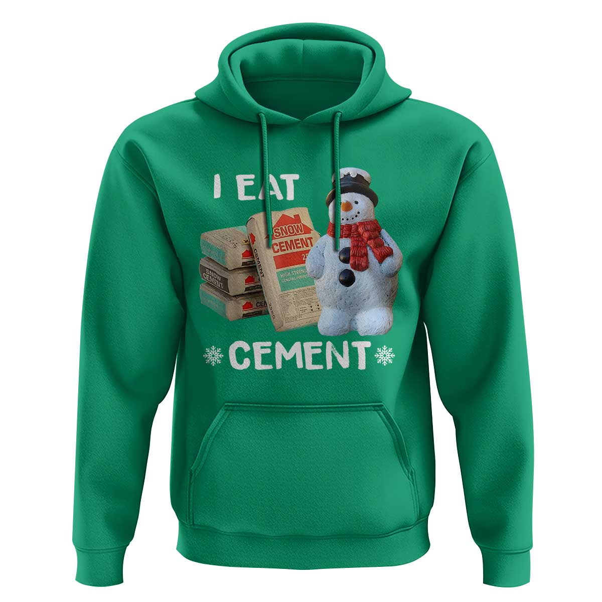 Funny Christmas I Eat Cement Hoodie Snowman Snow Cement Oddly Specific Dank Meme - Wonder Print Shop