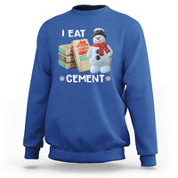 Funny Christmas I Eat Cement Sweatshirt Snowman Snow Cement Oddly Specific Dank Meme - Wonder Print Shop
