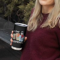 Funny Christmas I Eat Cement Tumbler Cup Snowman Snow Cement Oddly Specific Dank Meme - Wonder Print Shop