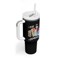 Funny Christmas I Eat Cement Tumbler With Handle Snowman Snow Cement Oddly Specific Dank Meme - Wonder Print Shop