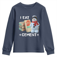 Funny Christmas I Eat Cement Youth Sweatshirt Snowman Snow Cement Oddly Specific Dank Meme - Wonder Print Shop