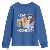 Funny Christmas I Eat Cement Youth Sweatshirt Snowman Snow Cement Oddly Specific Dank Meme - Wonder Print Shop
