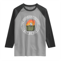 Funny Opossum Raglan Shirt The Horrors Persist But So Do I Lil Dumpster Fire - Wonder Print Shop