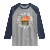 Funny Opossum Raglan Shirt The Horrors Persist But So Do I Lil Dumpster Fire - Wonder Print Shop