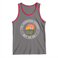 Funny Opossum Tank Top The Horrors Persist But So Do I Lil Dumpster Fire - Wonder Print Shop