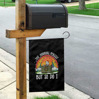 Funny Christmas Opossum Garden Flag The Horrors Persist But So Do I Dumpster Fire Rainbow - Wonder Print Shop