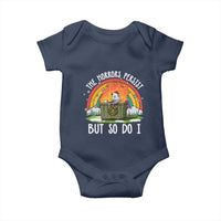 Funny Christmas Opossum Baby Onesie The Horrors Persist But So Do I Dumpster Fire Rainbow - Wonder Print Shop