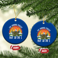 Funny Christmas Opossum Ceramic Ornament The Horrors Persist But So Do I Dumpster Fire Rainbow - Wonder Print Shop