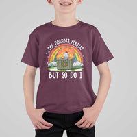 Funny Christmas Opossum T Shirt For Kid The Horrors Persist But So Do I Dumpster Fire Rainbow - Wonder Print Shop