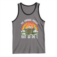 Funny Christmas Opossum Tank Top The Horrors Persist But So Do I Dumpster Fire Rainbow - Wonder Print Shop