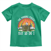 Funny Christmas Opossum Toddler T Shirt The Horrors Persist But So Do I Dumpster Fire Rainbow - Wonder Print Shop